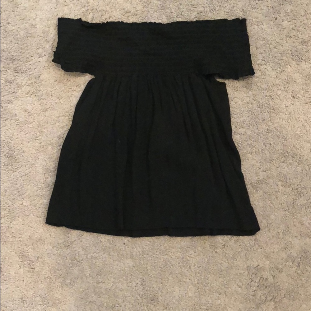 Black off the shoulder top